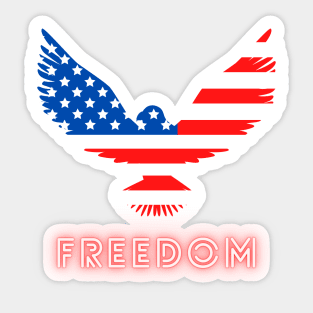 Freedom & Peace in USA Sticker